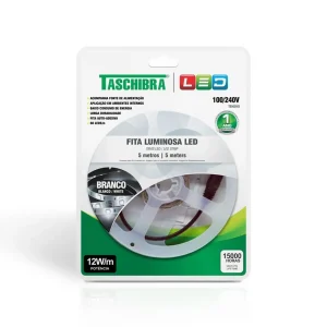 FITA LED C/ FONTE 6500K 5 METROS TASCHIBRA