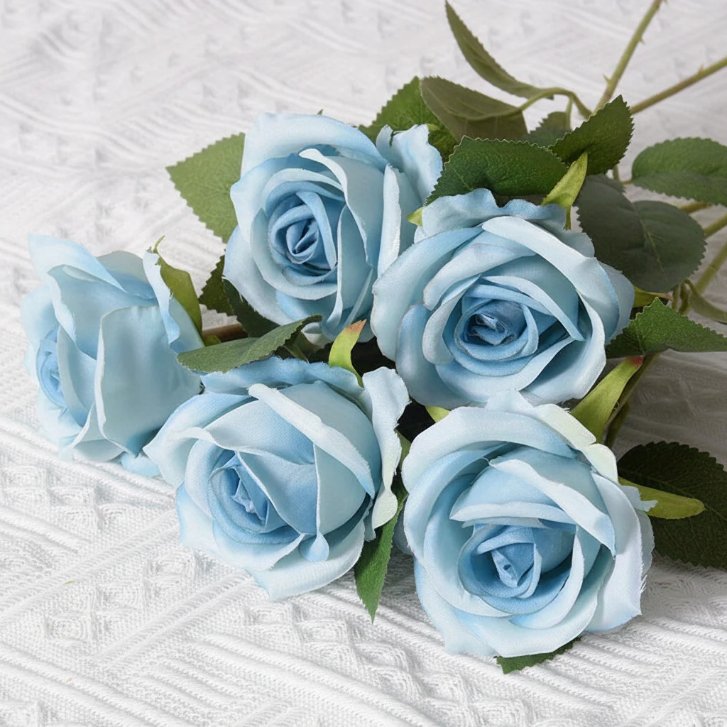 Mothers Day Artificial Flowers Rose Bouquet Red Roses Decor - Image 2