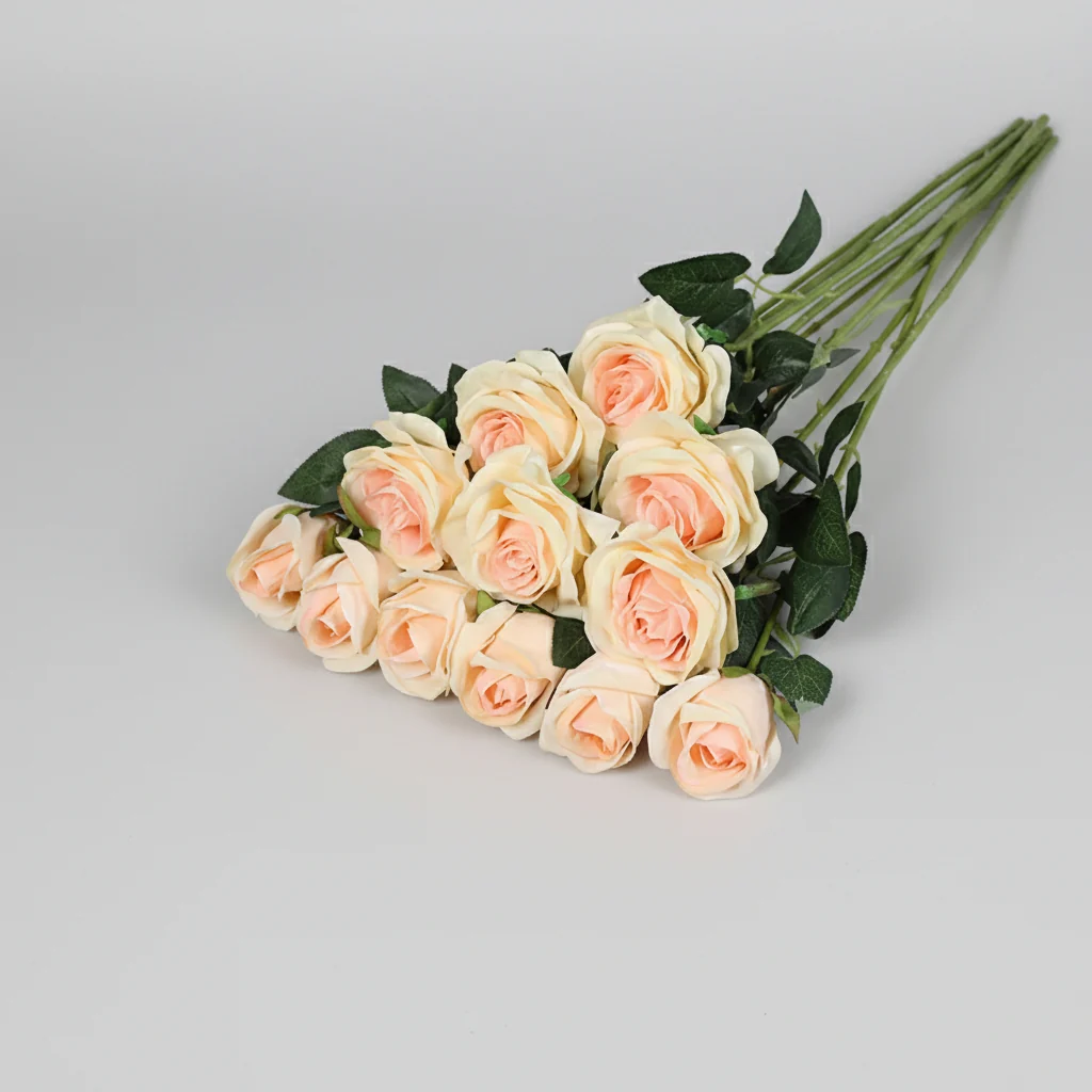 Mothers Day Artificial Flowers Rose Bouquet Red Roses Decor - Image 7