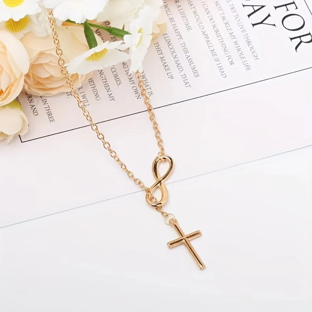Necklace Cross Pendant Silver Vintage Mothers Day Gift - Image 5