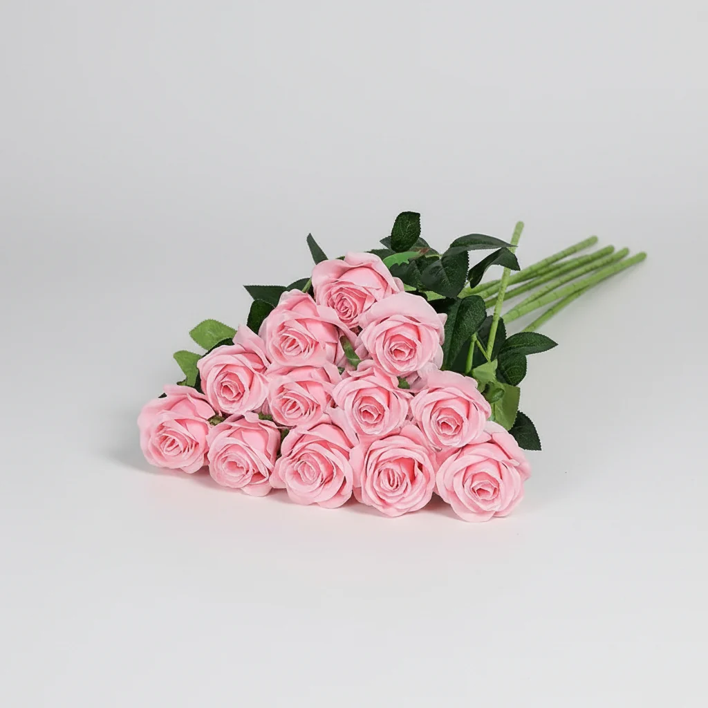 Mothers Day Artificial Flowers Rose Bouquet Red Roses Decor - Image 5