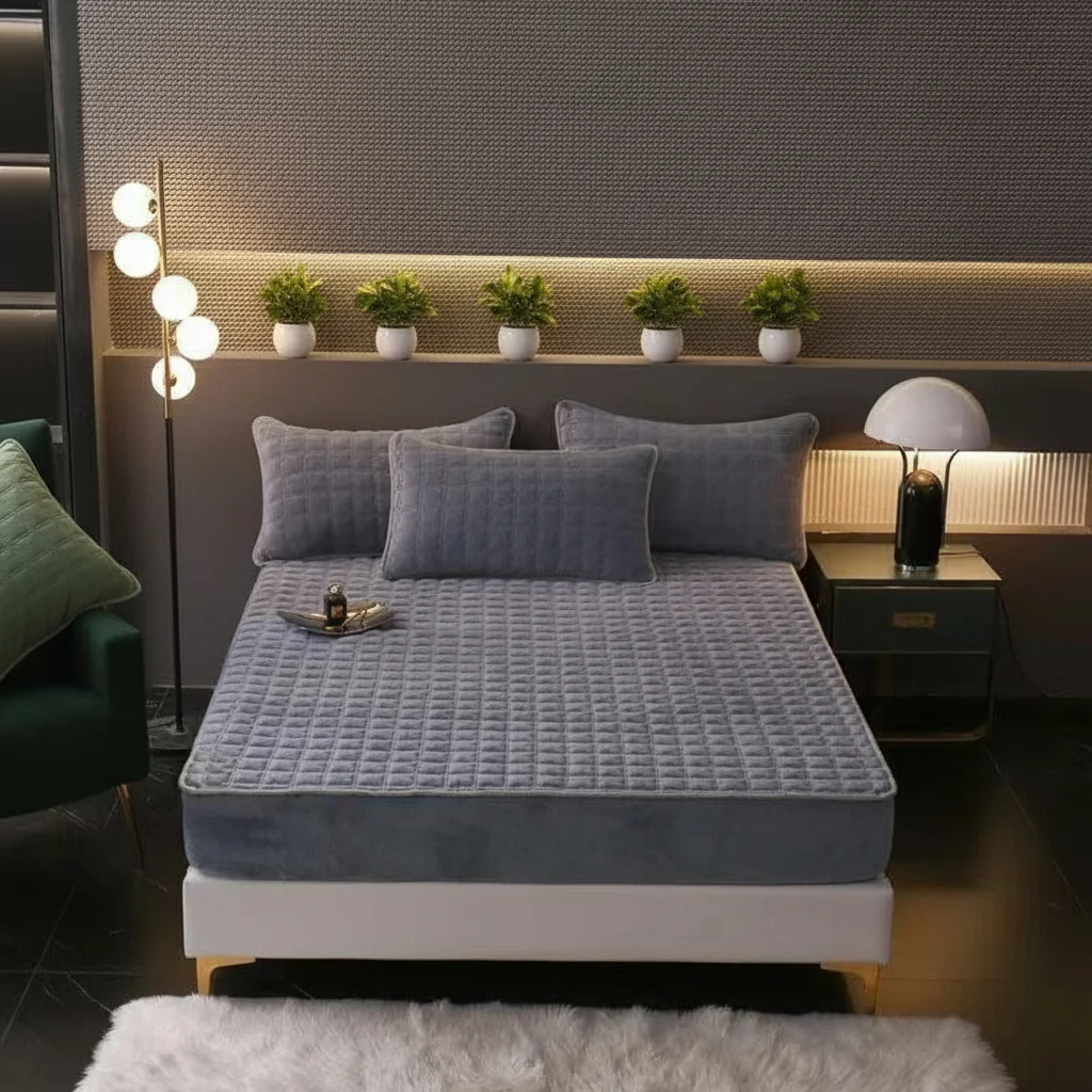 Bed Sheets Fitted Sheet Soft Breathable Mattress Cover - Image 7