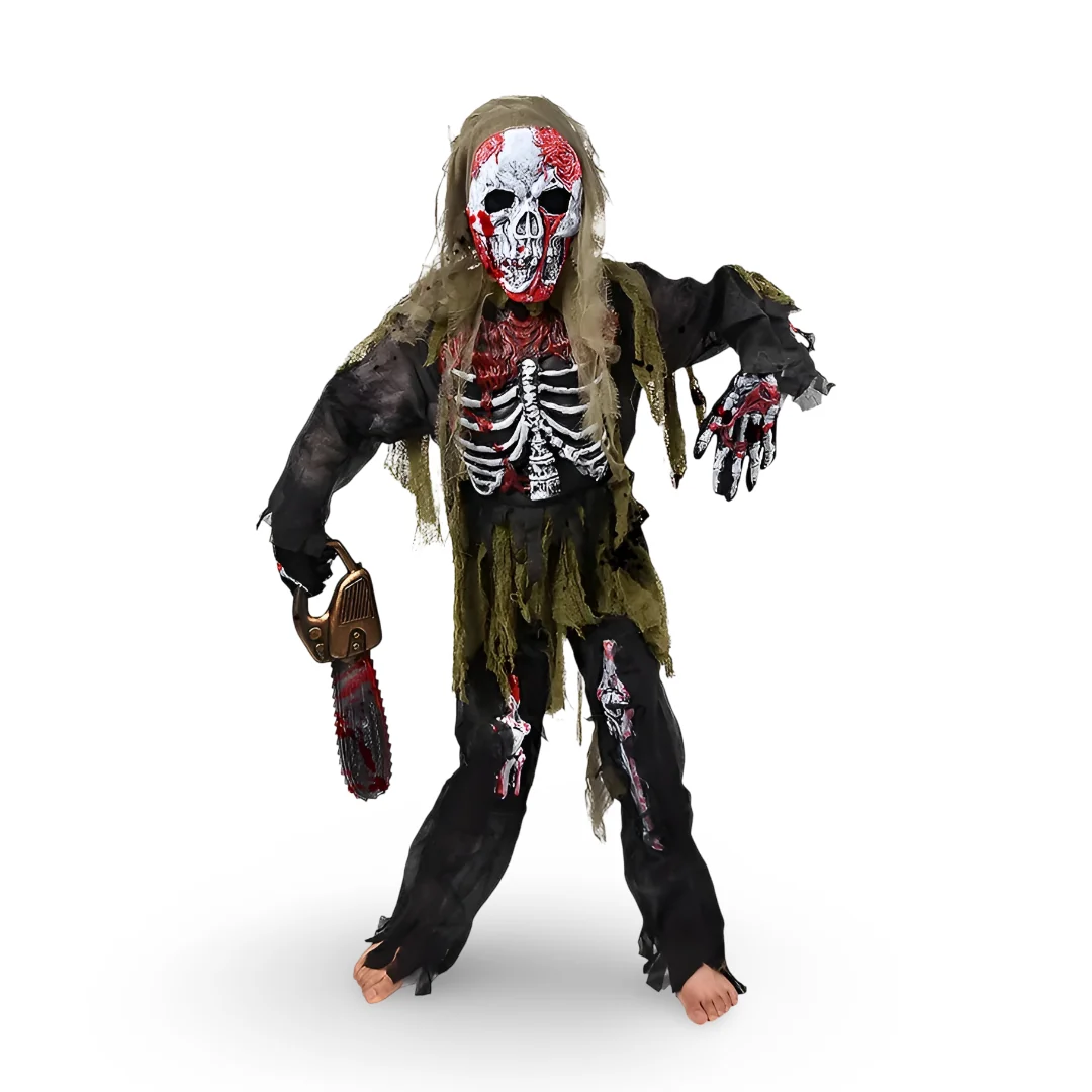 Halloween Costumes Skeleton Zombie Mask Outfit Set - Image 3
