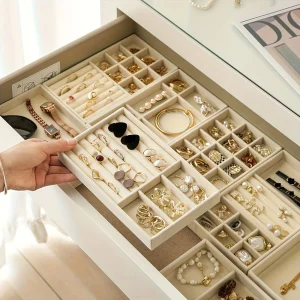 Jewelry Organizer Tray Mothers Day Gift Drawer Storage Display
