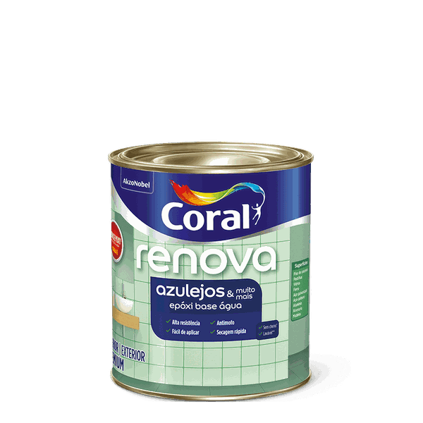 RENOVA AZULEJO EPOXI BASE AGUA BRANCO ACETINADO 3,6L CORAL - Image 2