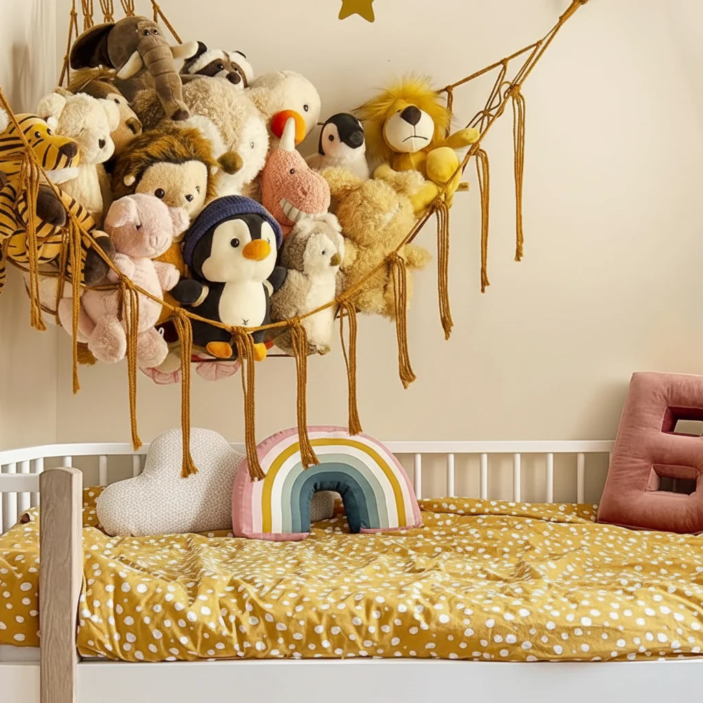Hanging Toy Storage Hammock Macrame Organizer Stuffed Animals Decor - Image 7