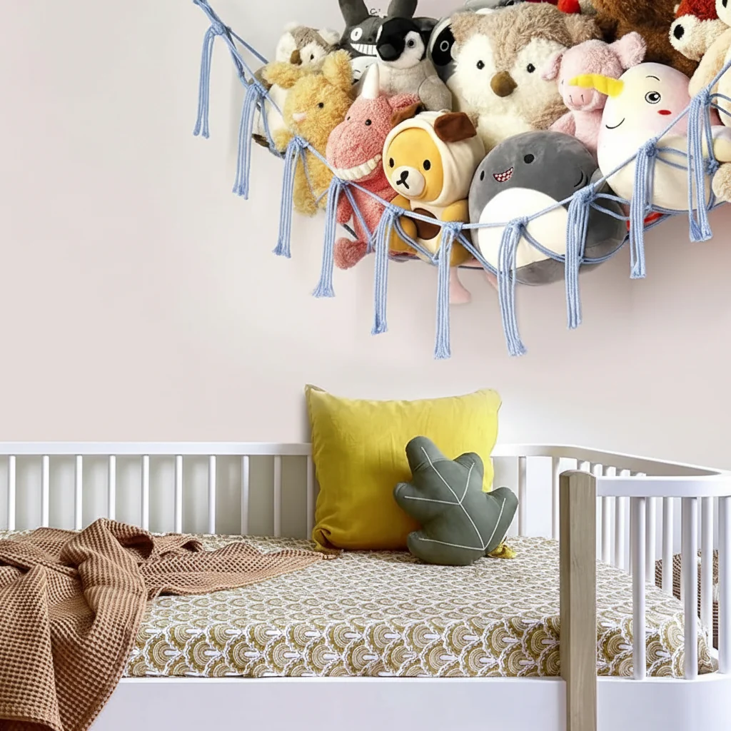 Hanging Toy Storage Hammock Macrame Organizer Stuffed Animals Decor - Image 3