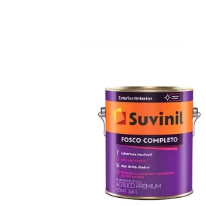 TINTA ACRILICA FOSCO COMPLETO BRANCO NEVE 3.6L SUVINIL