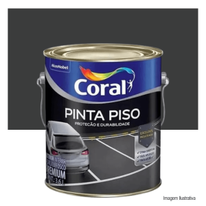 TINTA ACRILICA PINTA PISO PRETO 3.6L CORAL