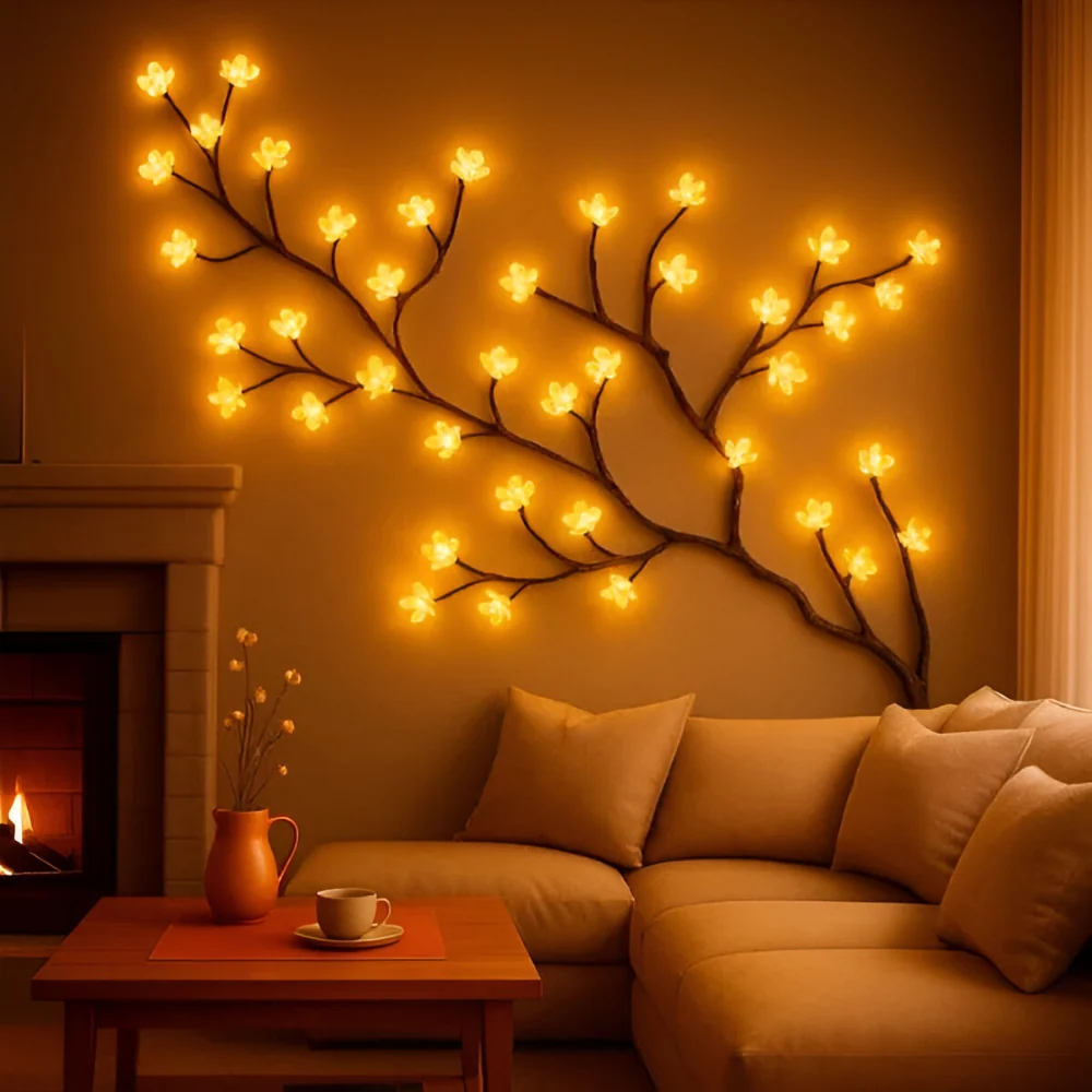 Wall Decor LED Branch Rustic Tree Light Art Accent - Image 5