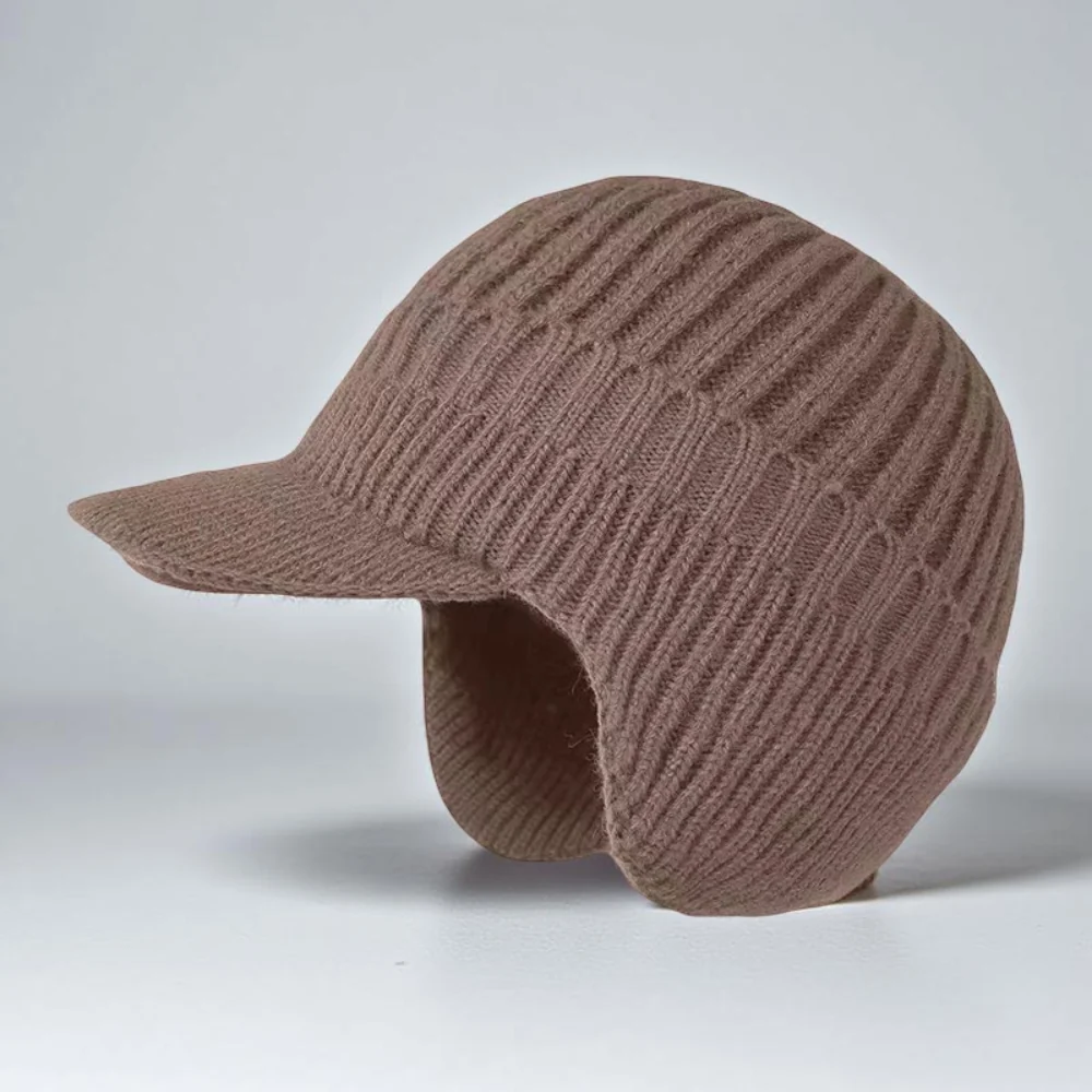 Winter Hat Knit Beanie Visor Ear Flaps Cold Weather - Image 5