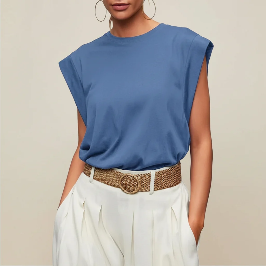 Women Tank Top Casual Sleeveless Loose Fit Summer Blouse - Image 8
