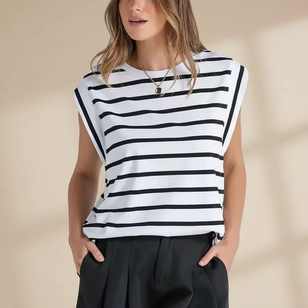 Women Tank Top Casual Sleeveless Loose Fit Summer Blouse - Image 9