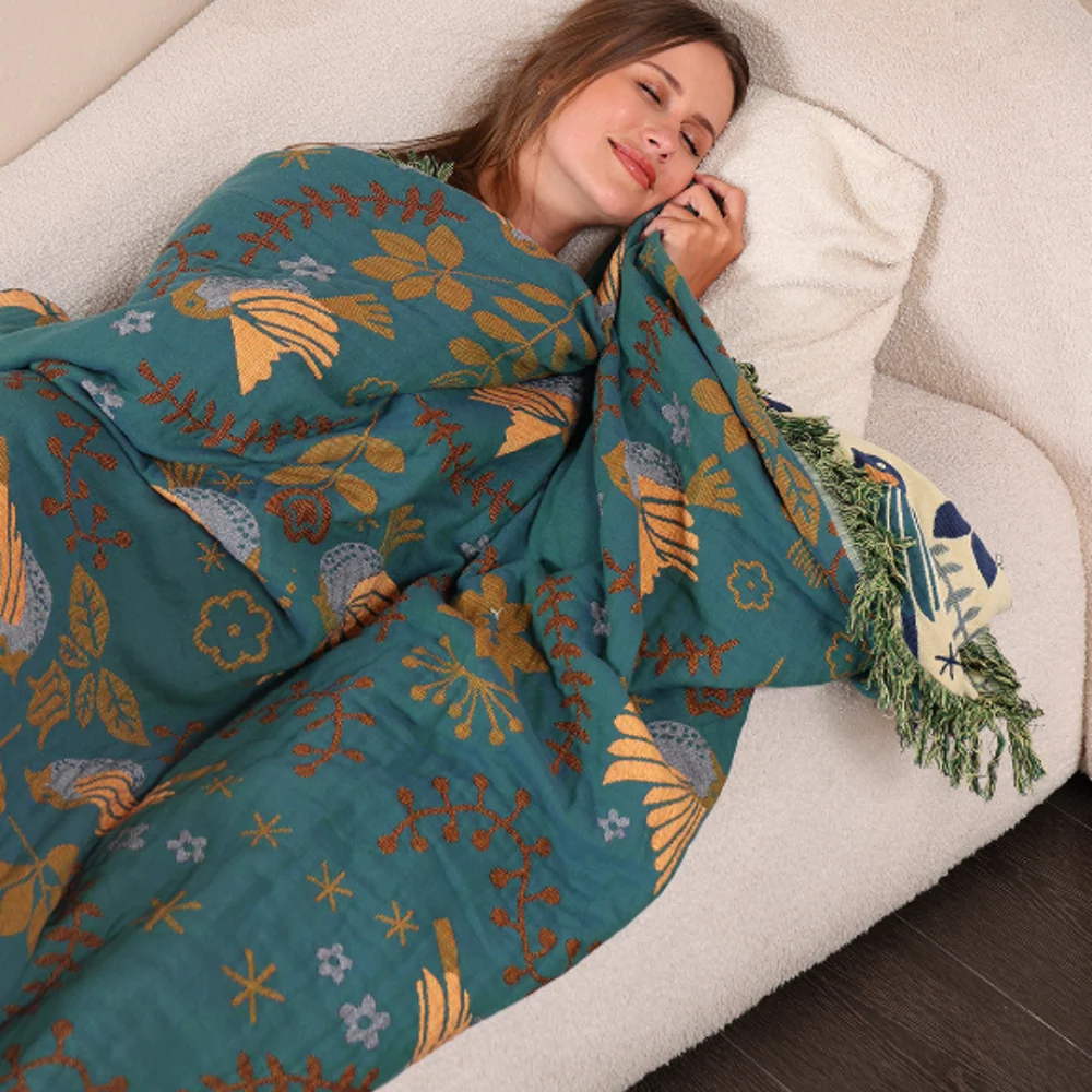 Cooling Throw Blanket Reversible Decorative Layered - Image 6
