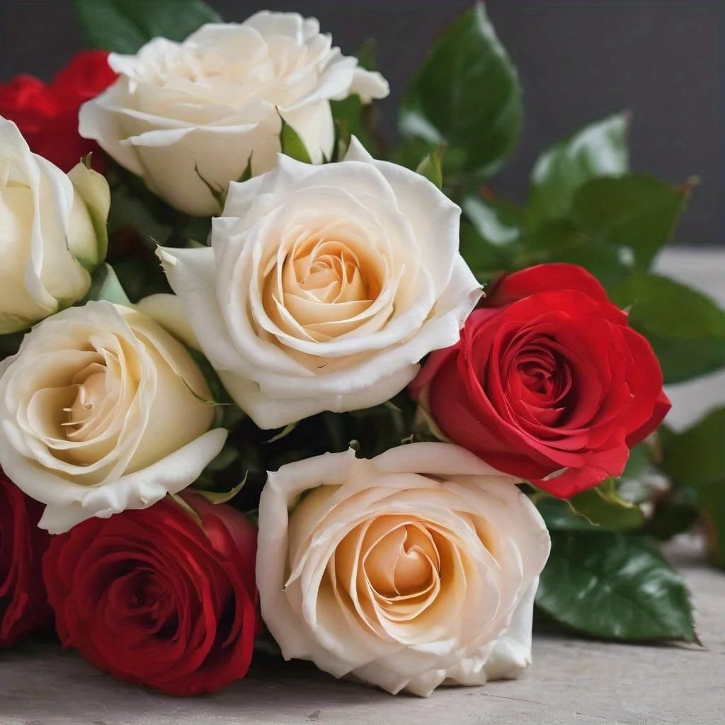 Mothers Day Artificial Flowers Rose Bouquet Red Roses Decor - Image 8