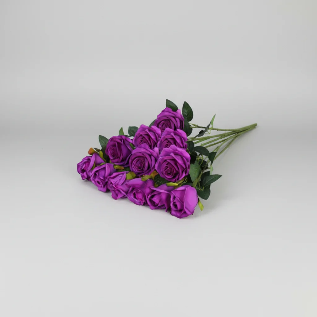 Mothers Day Artificial Flowers Rose Bouquet Red Roses Decor - Image 9