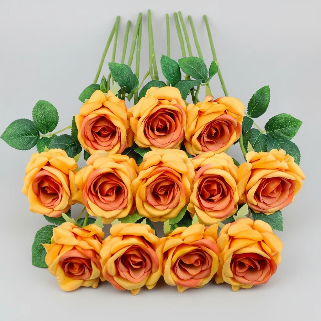 Mothers Day Artificial Flowers Rose Bouquet Red Roses Decor - Image 3