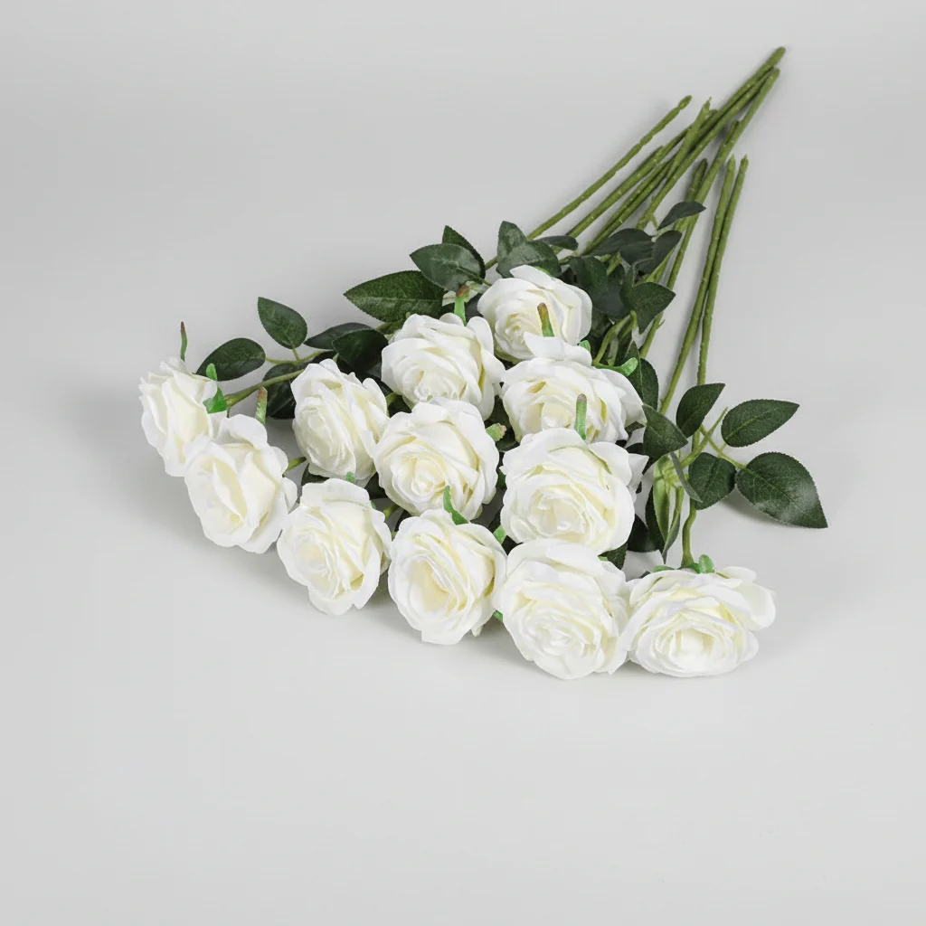 Mothers Day Artificial Flowers Rose Bouquet Red Roses Decor - Image 6