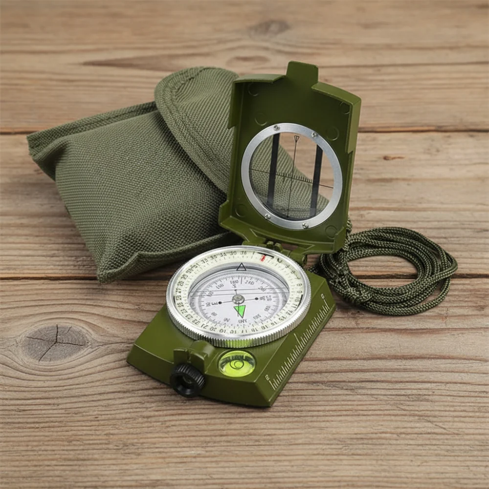 Lensatic Compass Outdoor Navigation Portable Hiking Tool - Image 3