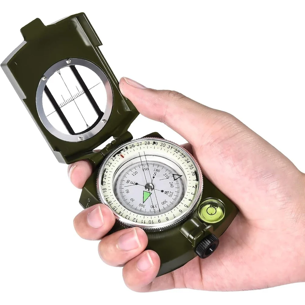 Lensatic Compass Outdoor Navigation Portable Hiking Tool - Image 4