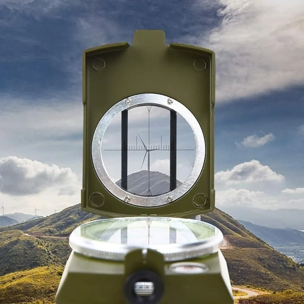 Lensatic Compass Outdoor Navigation Portable Hiking Tool - Image 5