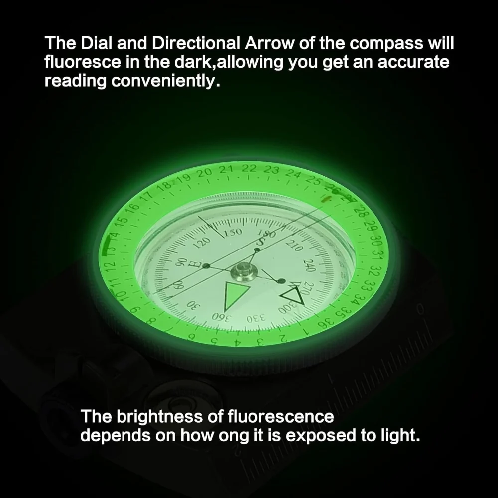 Lensatic Compass Outdoor Navigation Portable Hiking Tool - Image 6
