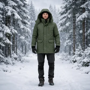 Winter Coat Mens Hooded Insulated Outdoor Jacket