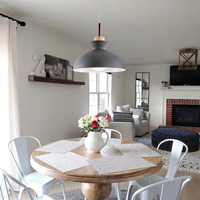 Modern Single Pendant Dome Light | Scandinavian Metal Hanging Lamp - Image 4