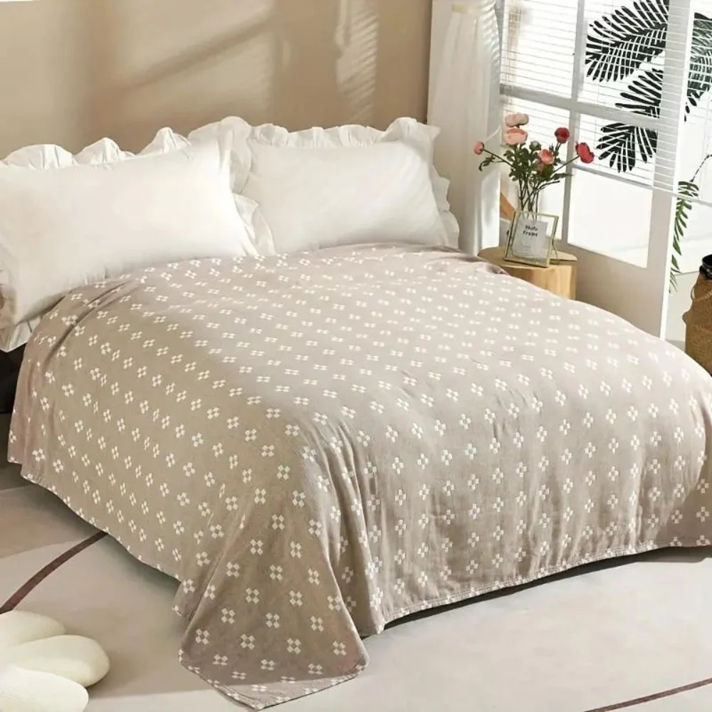Throw Blanket Cotton Blanket Fluffy Geometric Pattern - Image 4