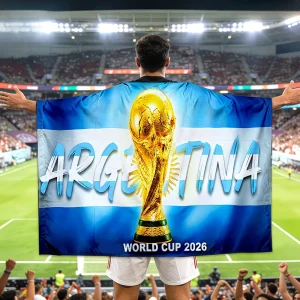 World Cup Argentina Flag Banner Fan Cape Soccer